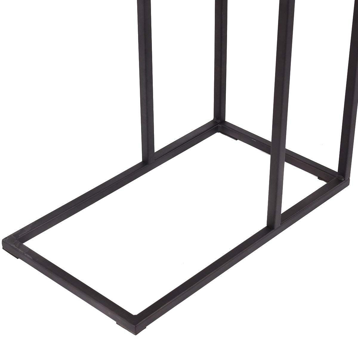 Tavolino Laterale Porta Pc in Legno Da Soggiorno Tavolino Da Caffè 59X28X48Cm Nero