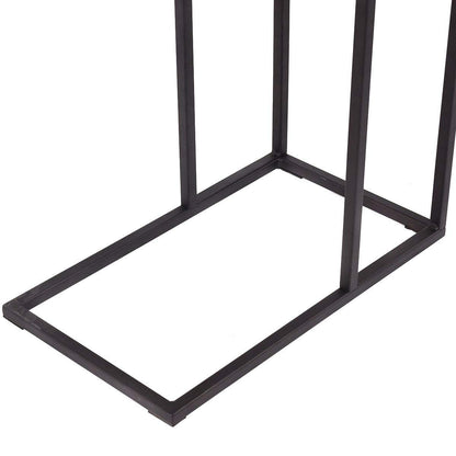 Tavolino Laterale Porta Pc in Legno Da Soggiorno Tavolino Da Caffè 59X28X48Cm Nero