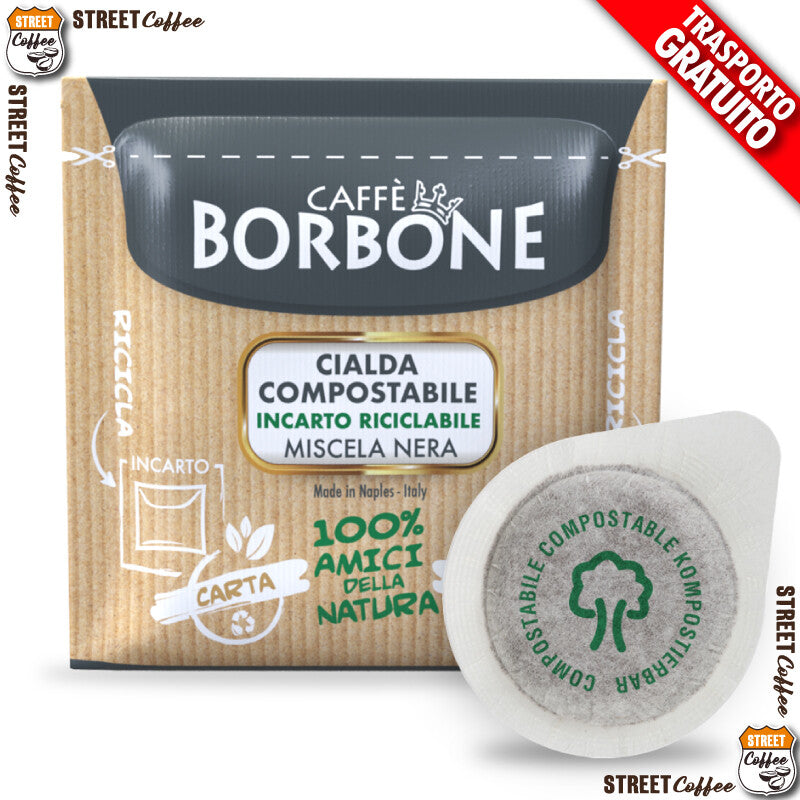 150 300 600 900 1200 Cialde Capsule ESE 44 Mm Caffè Borbone Miscela Nera Nero