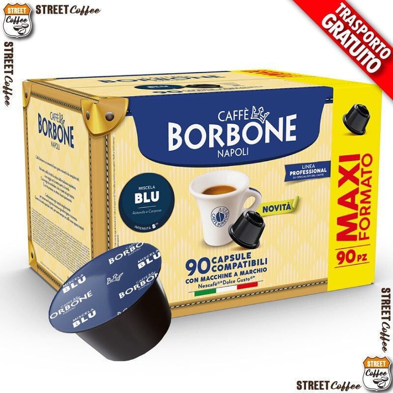16 90 180 270 360 540 Capsule Caffè Borbone Dolce Gusto Miscela Blu Gratis