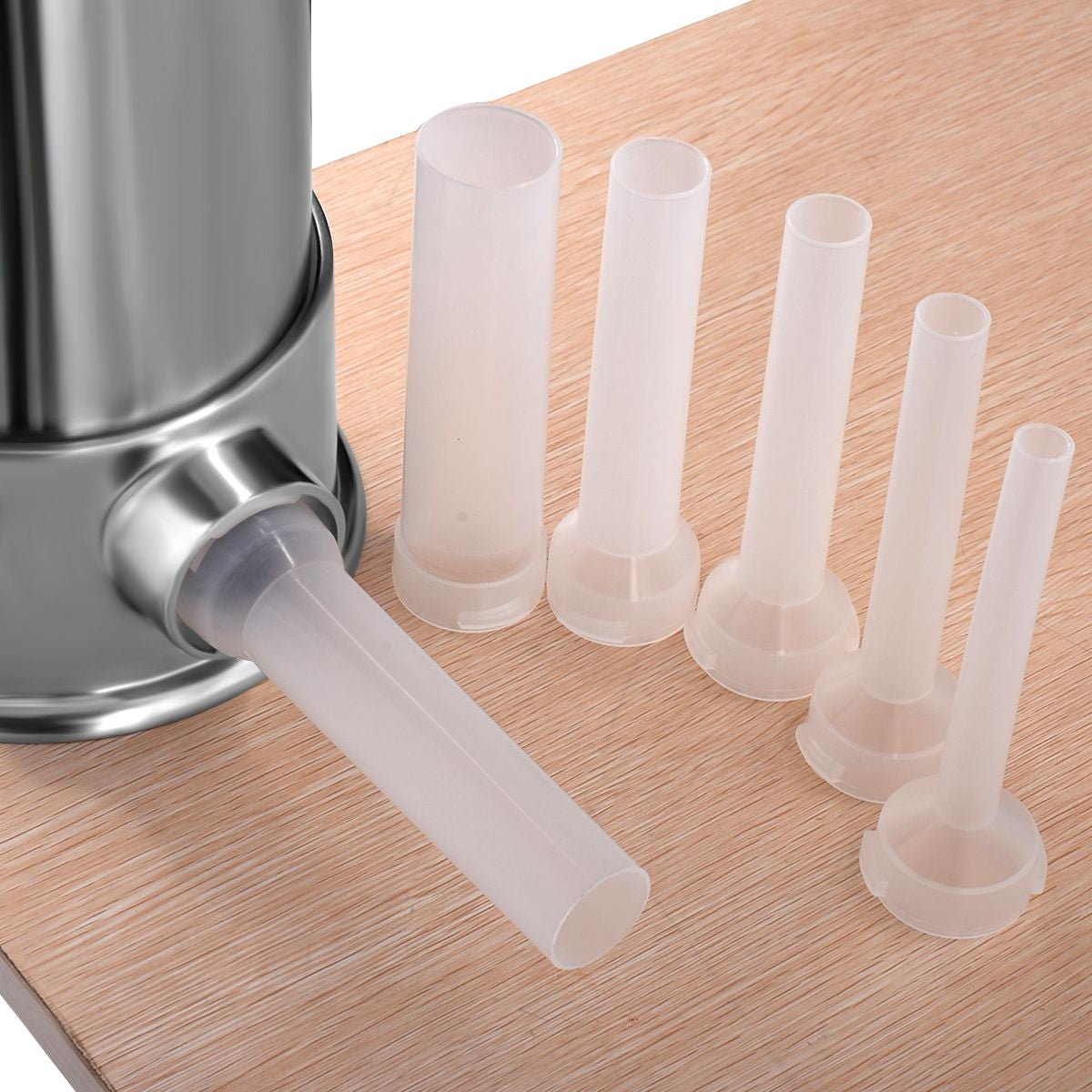5Kg Macchina Insaccatrice per Salsicce in Acciaio Inox Manuale Con 6 Tubi Di Riempimento