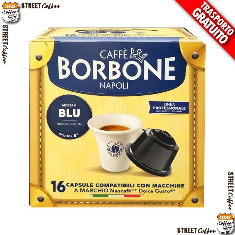 16 90 180 270 360 540 Capsule Caffè Borbone Dolce Gusto Miscela Blu Gratis