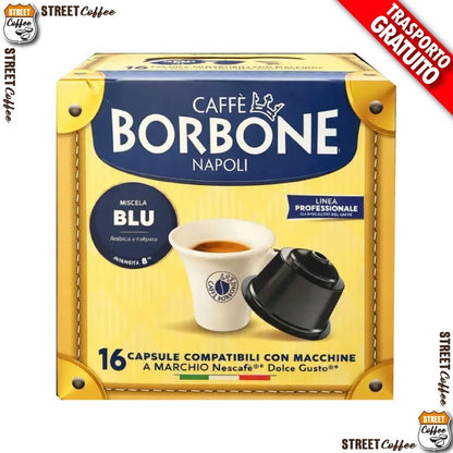 16 90 180 270 360 540 Capsule Caffè Borbone Dolce Gusto Miscela Blu Gratis